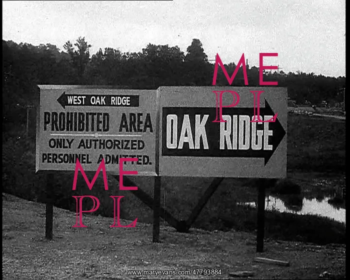  : Sign For Oak Ridge Nuclear Facility In the
