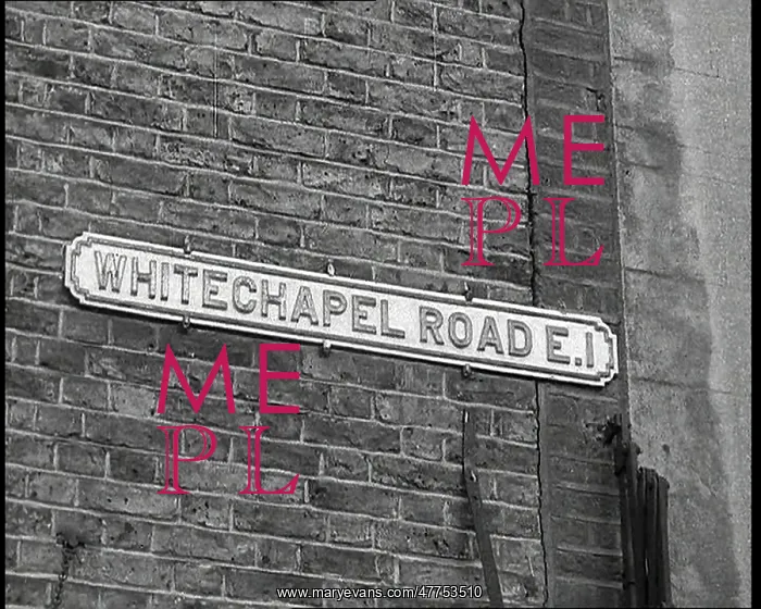 : Sign Reading - Whitechapel Road E.I : Sign Reading - Whitechapel Road E.I