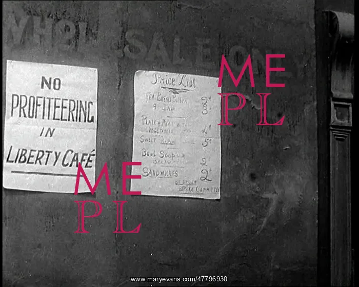 : Sign on a Shop Window - No Profiteering In Liberty Cafe : Sign on a Shop Window - No Profiteering In Liberty Cafe