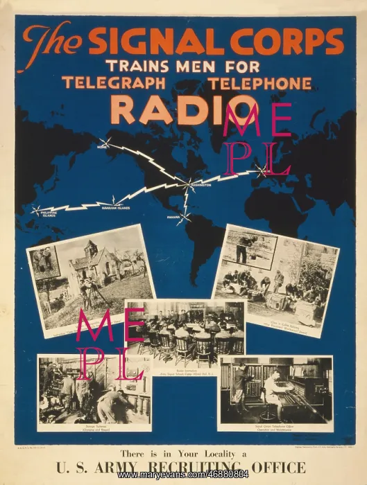 : The Signal Corps trains men for telegraph, telephone, radio : The Signal Corps trains men for telegraph, telephone, radio