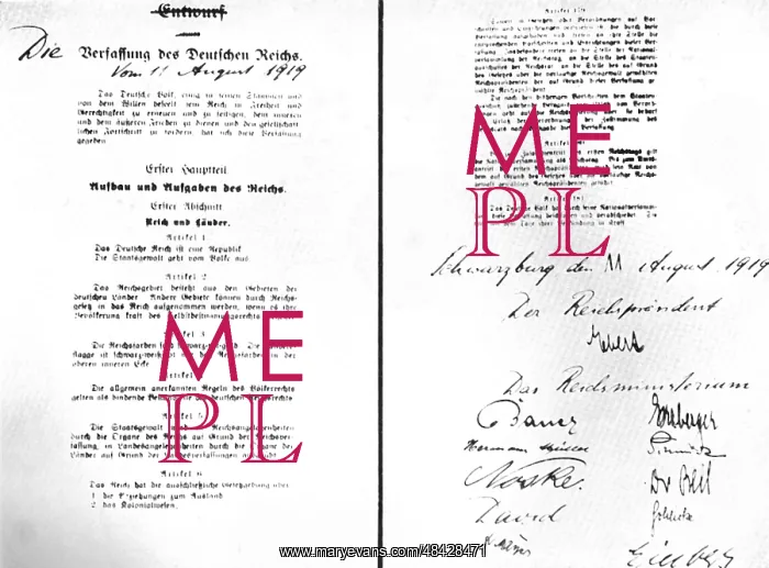 : Signed agreement of the forming of the Weimar : Signed agreement of the forming of the Weimar