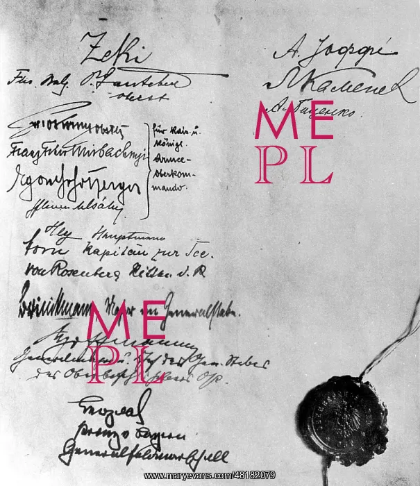 : Signed Treaty of Brest-Litowsk, 1918 : Signed Treaty of Brest-Litowsk, 1918