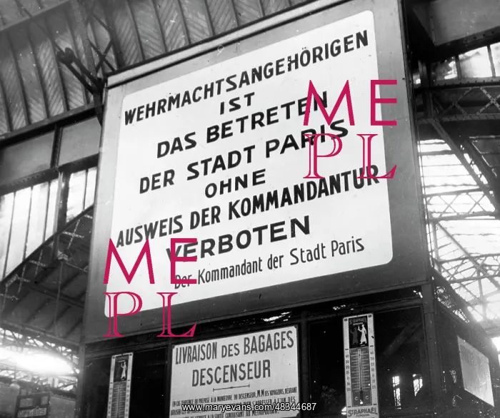 : A signpost for the German city command at a : A signpost for the German city command at a