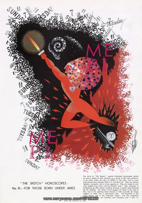 : Signs of the Zodiac by Erte - Aries : Signs of the Zodiac by Erte - Aries