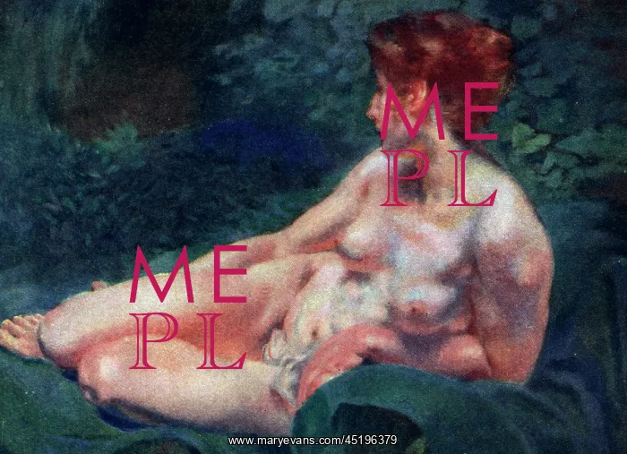 : Silence. A nude oil painting study of a female figure : Silence. A nude oil painting study of a female figure