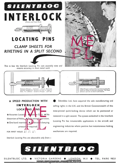 : Silentbloc Interlock Locatings Pins : Silentbloc Interlock Locatings Pins