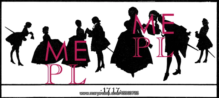 : Silhouette of an 18th century dance : Silhouette of an 18th century dance