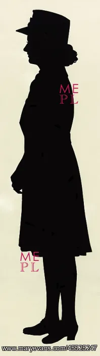 : Silhouette of an American WAAC : Silhouette of an American WAAC