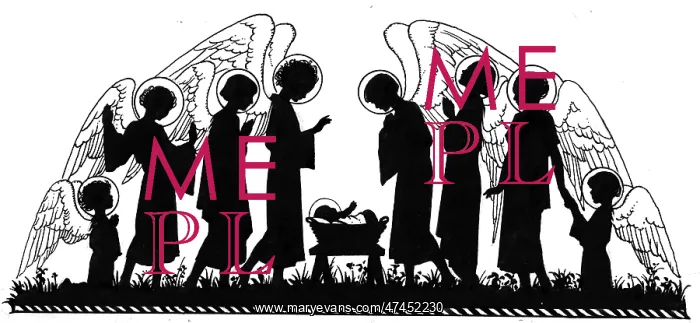  : Silhouette of Angels and Crib