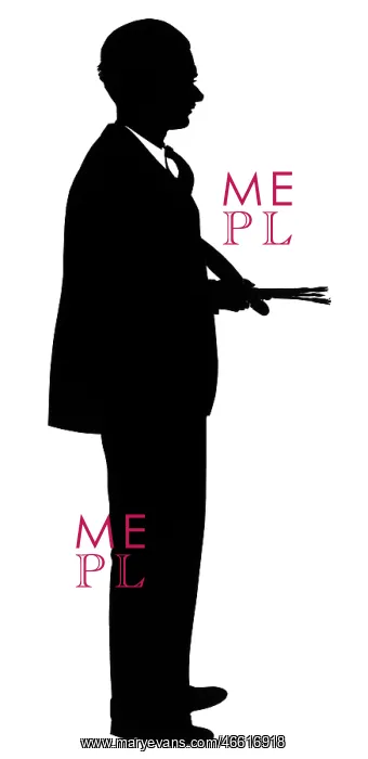 : Silhouette of an artist with palette and brushes : Silhouette of an artist with palette and brushes
