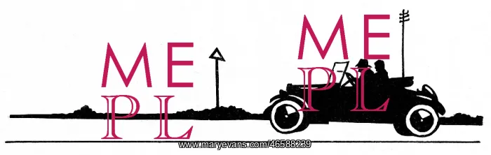 : Silhouette, couple in an open-topped car : Silhouette, couple in an open-topped car