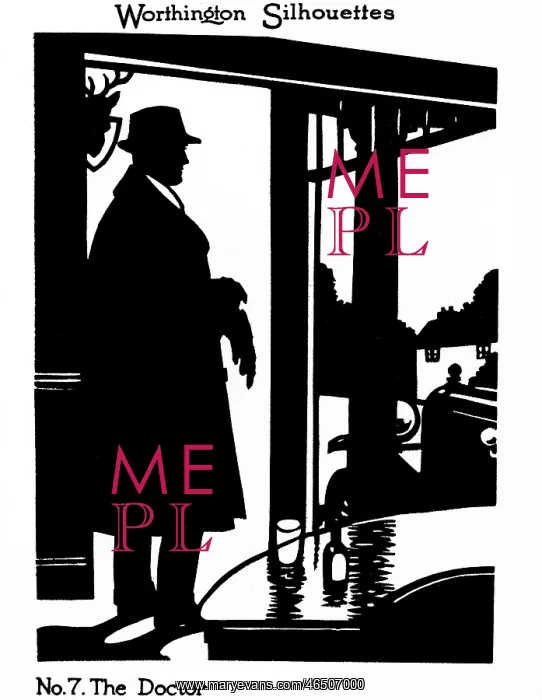 : Silhouette of a doctor : Silhouette of a doctor