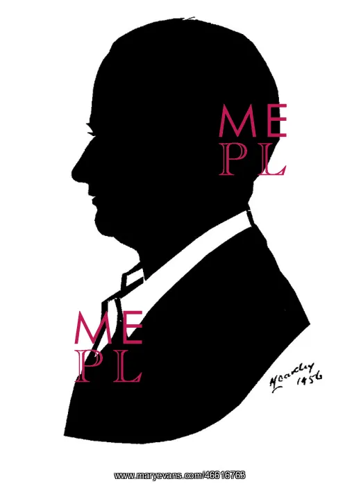 : Silhouette of Donald Bradman, Australian cricketer : Silhouette of Donald Bradman, Australian cricketer