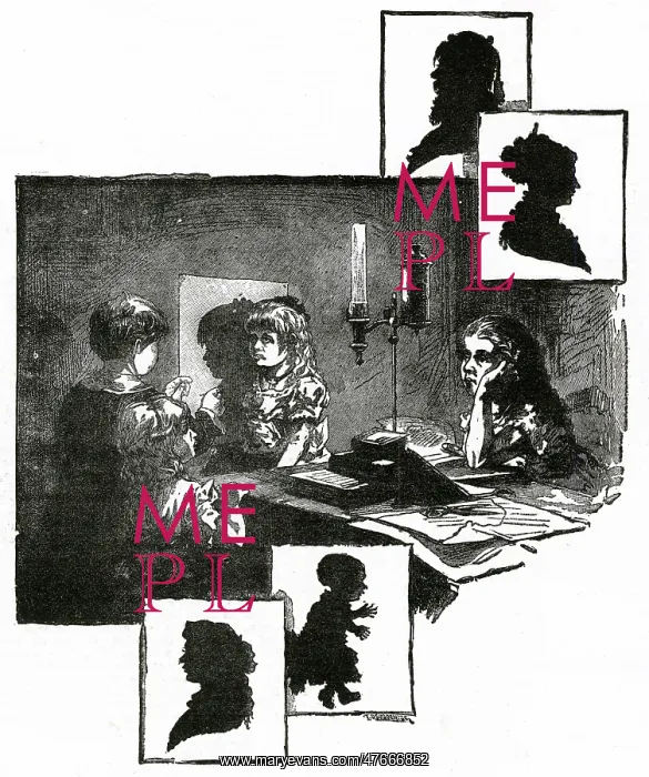 : Silhouette drawing 1886 : Silhouette drawing 1886