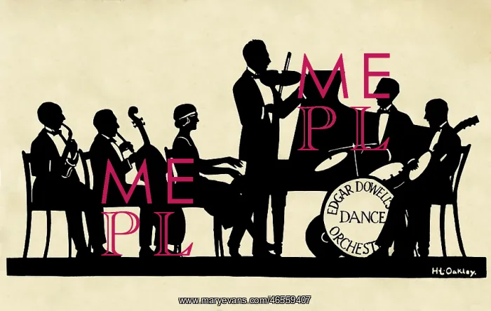 : Silhouette of Edgar Dowell's Dance Orchestra : Silhouette of Edgar Dowell's Dance Orchestra