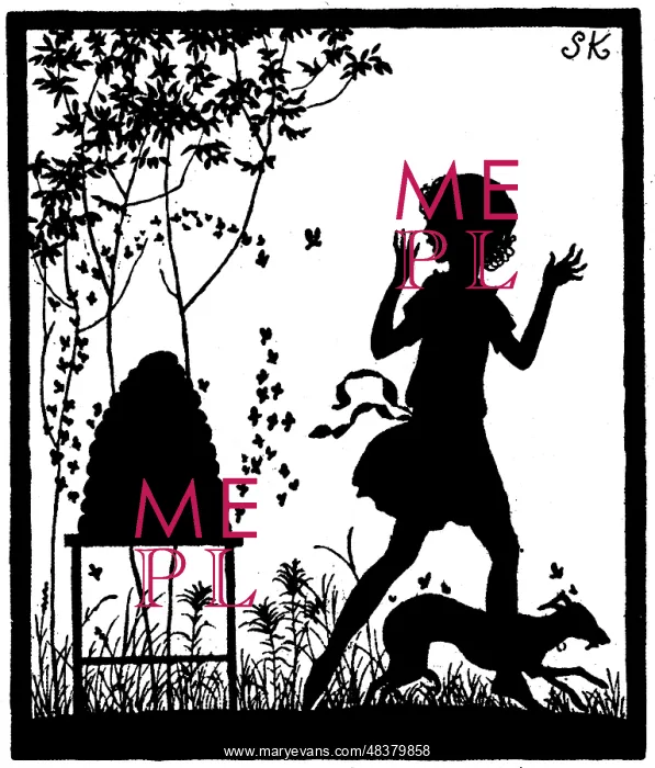  : Silhouette, Girl and Beehive