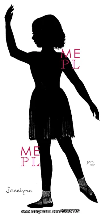 : Silhouette of girl in dance pose : Silhouette of girl in dance pose