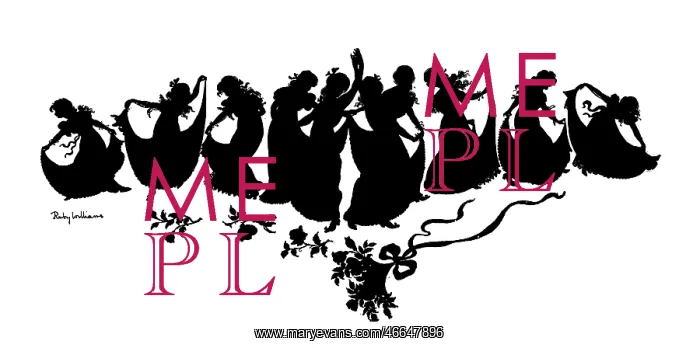 : Silhouette of girls dancing : Silhouette of girls dancing