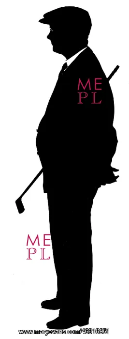 : Silhouette of the golfer, Fred Collins : Silhouette of the golfer, Fred Collins