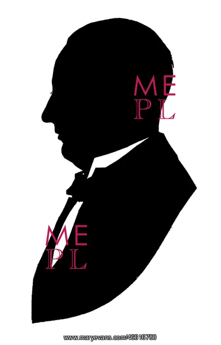 : Silhouette of Gustav Holst, composer : Silhouette of Gustav Holst, composer