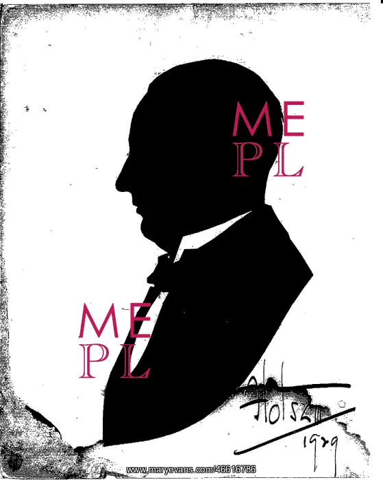 : Silhouette of Gustav Holst, composer : Silhouette of Gustav Holst, composer