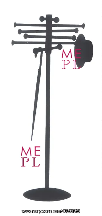 : Silhouette of hatstand from Design Magazine No. 178 : Silhouette of hatstand from Design Magazine No. 178