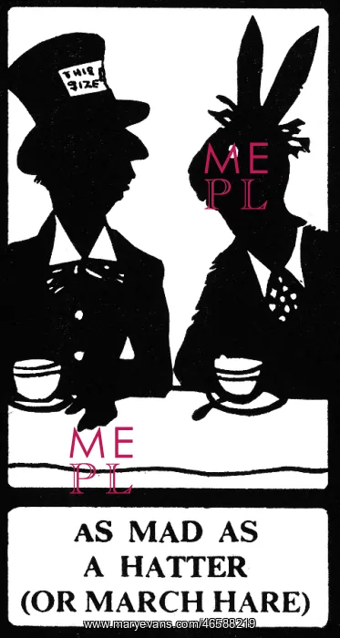 : Silhouette, As Mad As A Hatter (or March Hare) : Silhouette, As Mad As A Hatter (or March Hare)