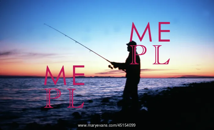 : Silhouette Of Man Fishing At Sunset : Silhouette Of Man Fishing At Sunset