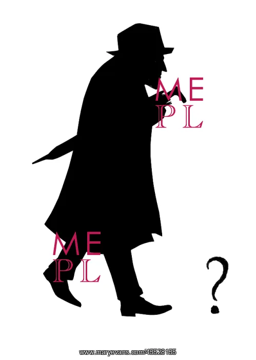 : Silhouette of man with umbrella : Silhouette of man with umbrella