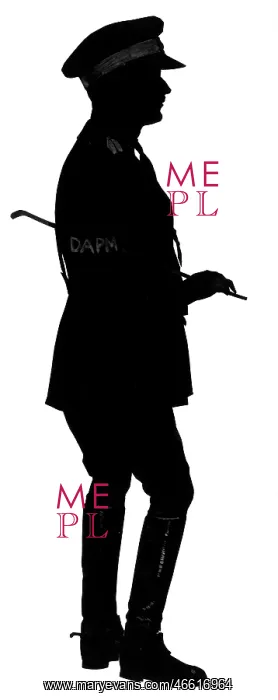 : Silhouette of a military man - Captain E. E. Barnet : Silhouette of a military man - Captain E. E. Barnet