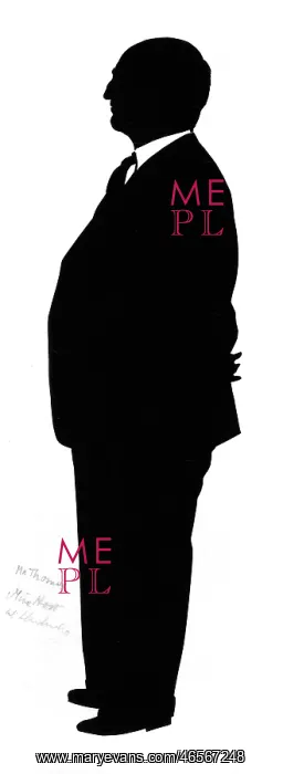 : Silhouette of Mr Thomas, Llandudno : Silhouette of Mr Thomas, Llandudno