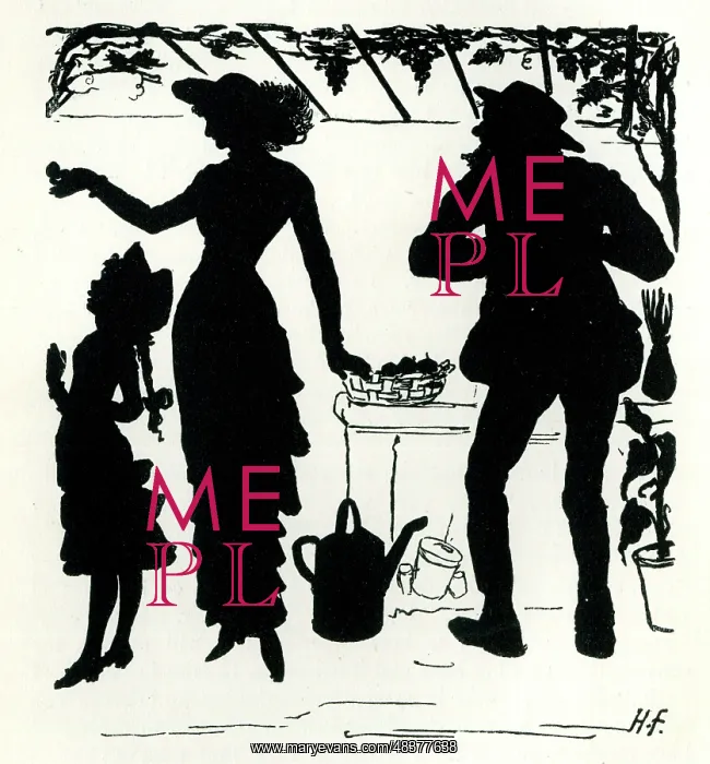: Silhouette, Offering a Peach in the Hothouse : Silhouette, Offering a Peach in the Hothouse