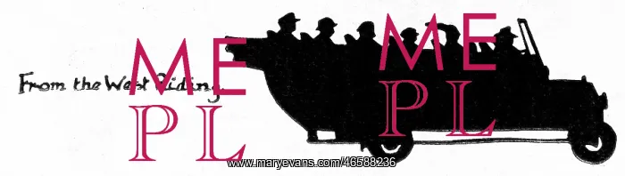 : Silhouette of passengers in a charabanc : Silhouette of passengers in a charabanc