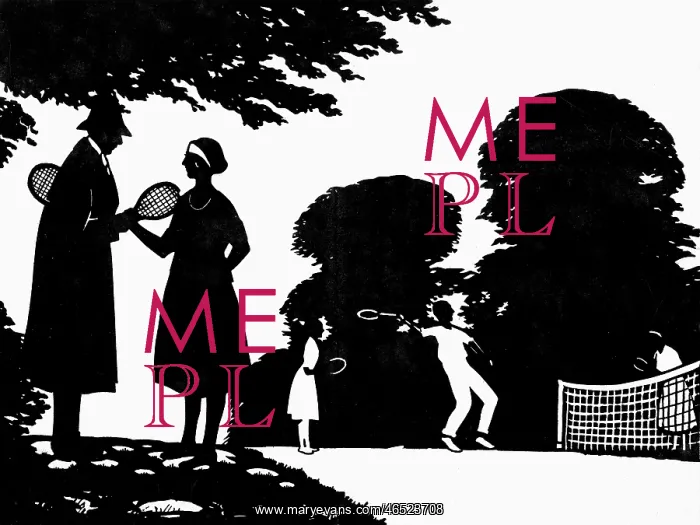: Silhouette of people playing tennis : Silhouette of people playing tennis
