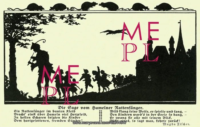 : Silhouette. The Pied Piper : Silhouette. The Pied Piper