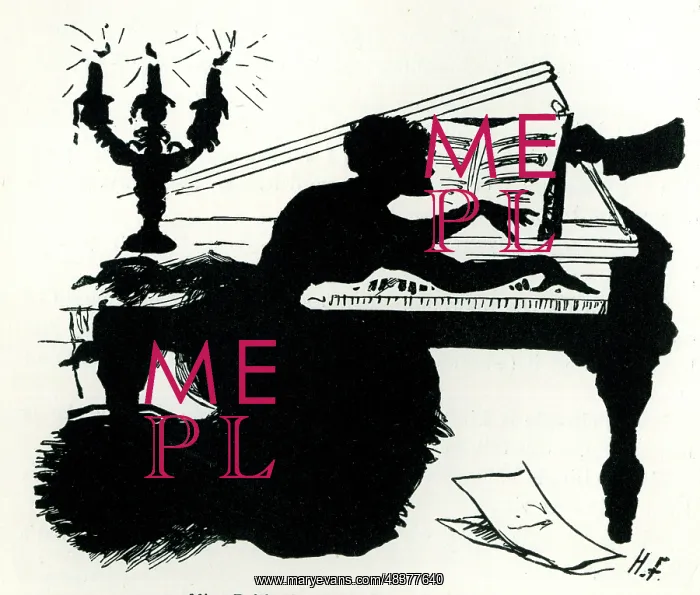 : Silhouette, Playing Rousseau's Dream on Piano