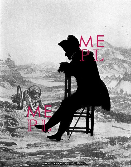 : Silhouette portrait of Napoleon : Silhouette portrait of Napoleon