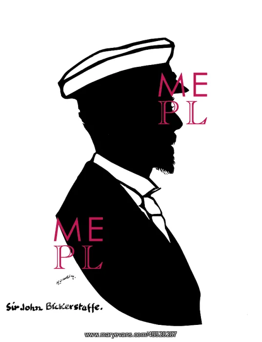 : Silhouette portrait of Sir John Bickerstaffe : Silhouette portrait of Sir John Bickerstaffe