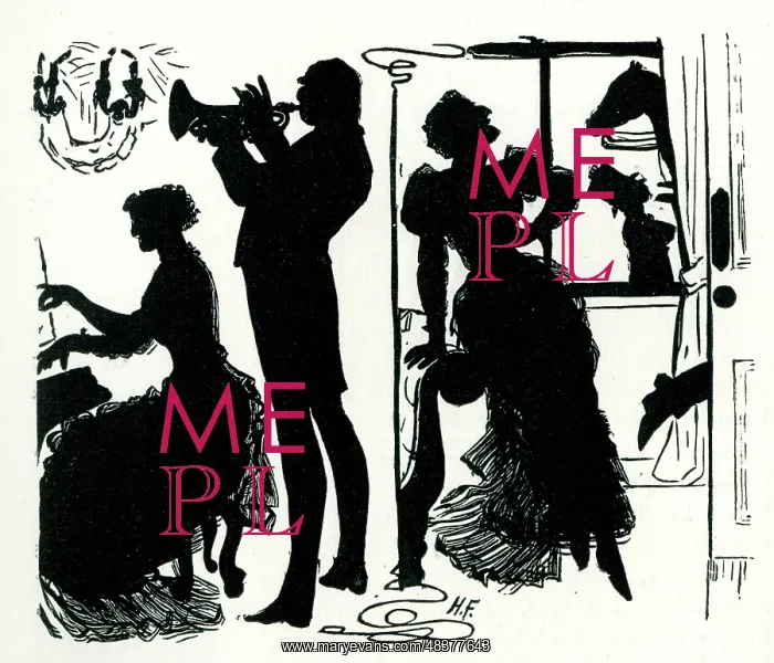 : Silhouette, Practising a Duet : Silhouette, Practising a Duet