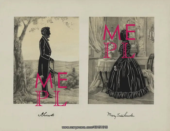  : A silhouette of President Abraham Lincoln