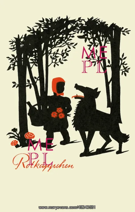 : Silhouette. Red Riding Hood : Silhouette. Red Riding Hood