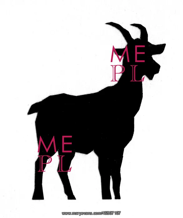 : Silhouette of regimental goat (Welch Regiment) : Silhouette of regimental goat (Welch Regiment)