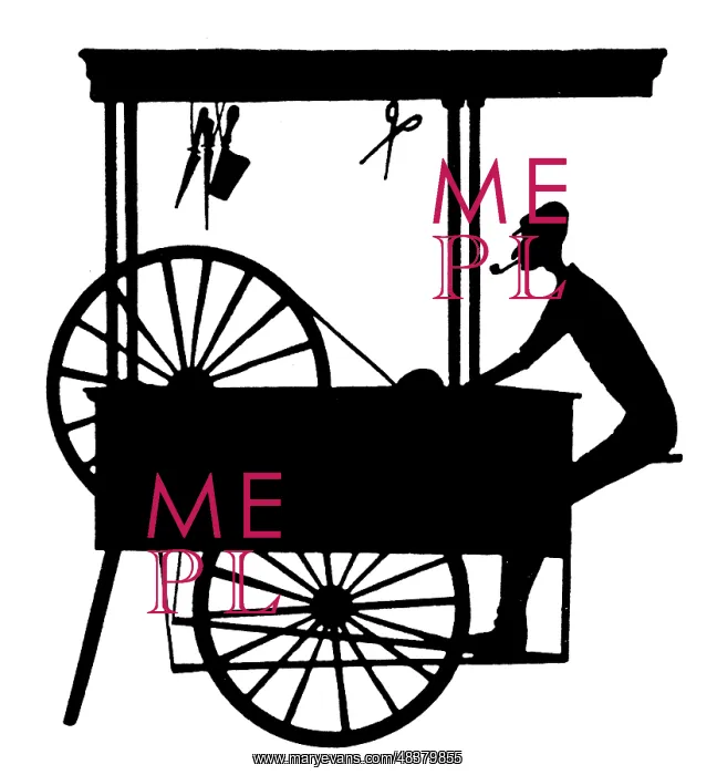 : Silhouette - Scissor Sharpener, Street Vendor : Silhouette - Scissor Sharpener, Street Vendor