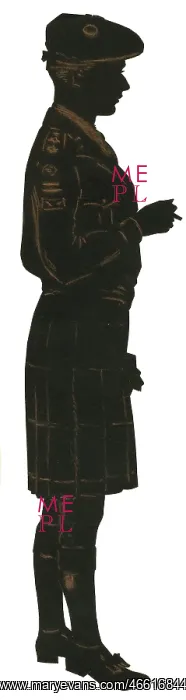 : Silhouette of a Seaforth Highlander : Silhouette of a Seaforth Highlander