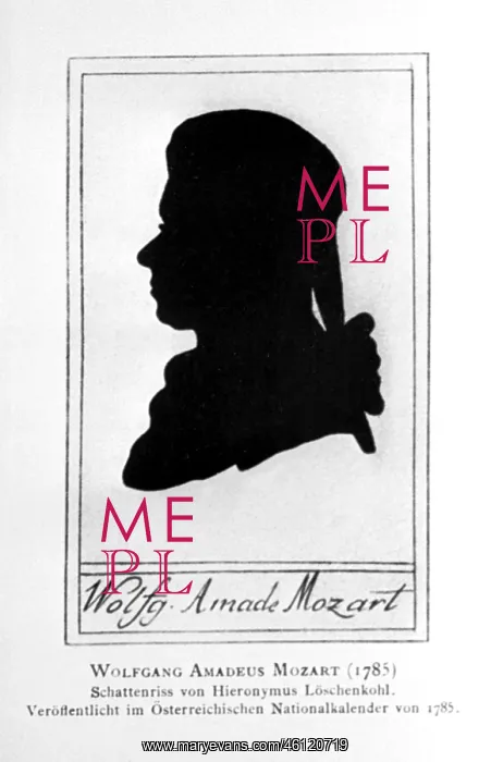  : Silhouette of Wolfgang Mozart