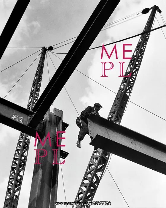 : Silhouetted Anonymous Man High Iron Construction : Silhouetted Anonymous Man High Iron Construction