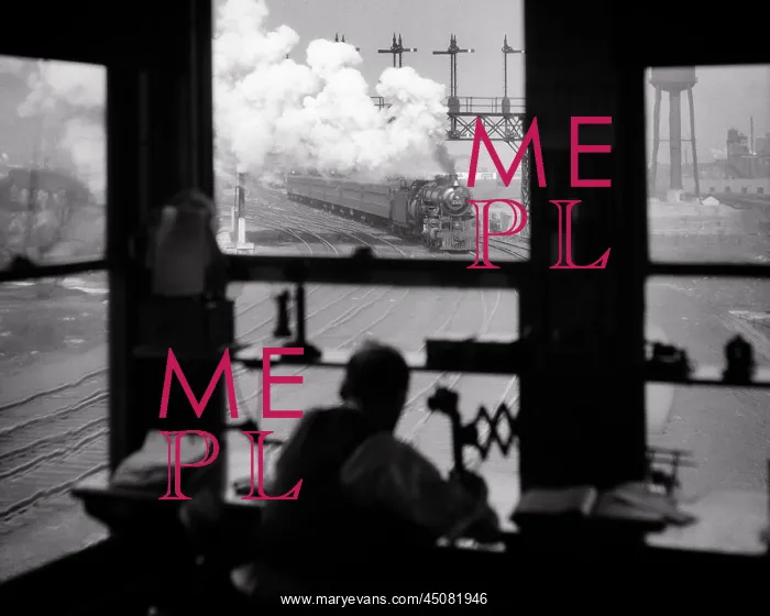  : Silhouetted Anonymous Man Railroad Dispatcher