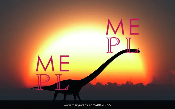 : A silhouetted Omeisaurus walks pass the rising Sun at the ? : A silhouetted Omeisaurus walks pass the rising Sun at the ?