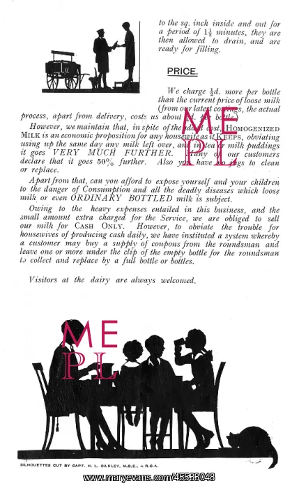 : Silhouettes for Bristol Pure Milk Co Ltd : Silhouettes for Bristol Pure Milk Co Ltd