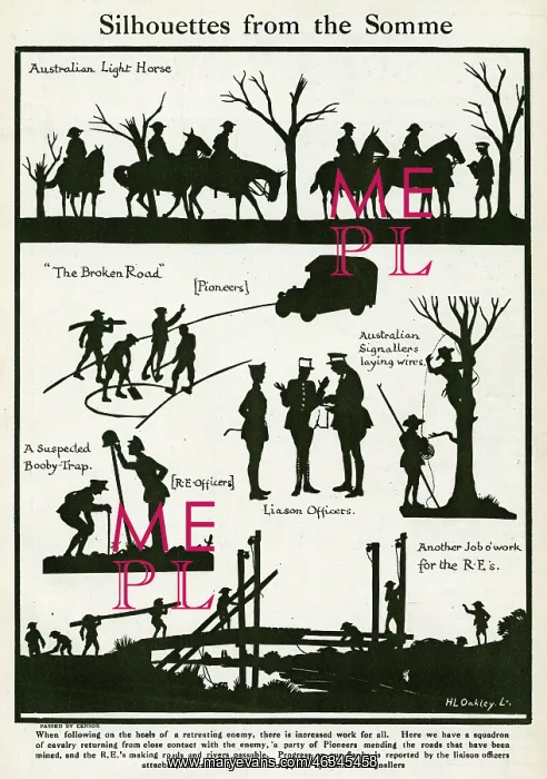 : Silhouettes from the Somme, WW1 : Silhouettes from the Somme, WW1